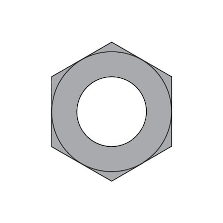 Newport Fasteners Hex Nut, 7/16"-14, Steel, Plain, 3/8 in Ht, 700 PK 979794